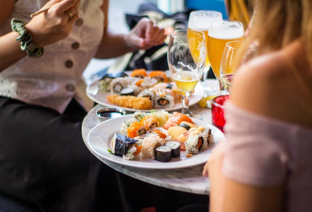 sushi en bier